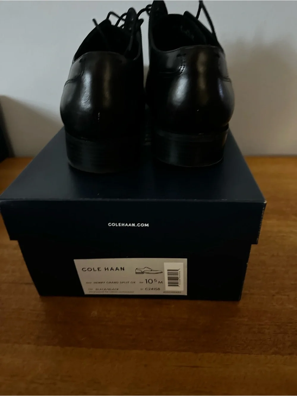 Cole Haan Black Henry Grand Split Oxfords